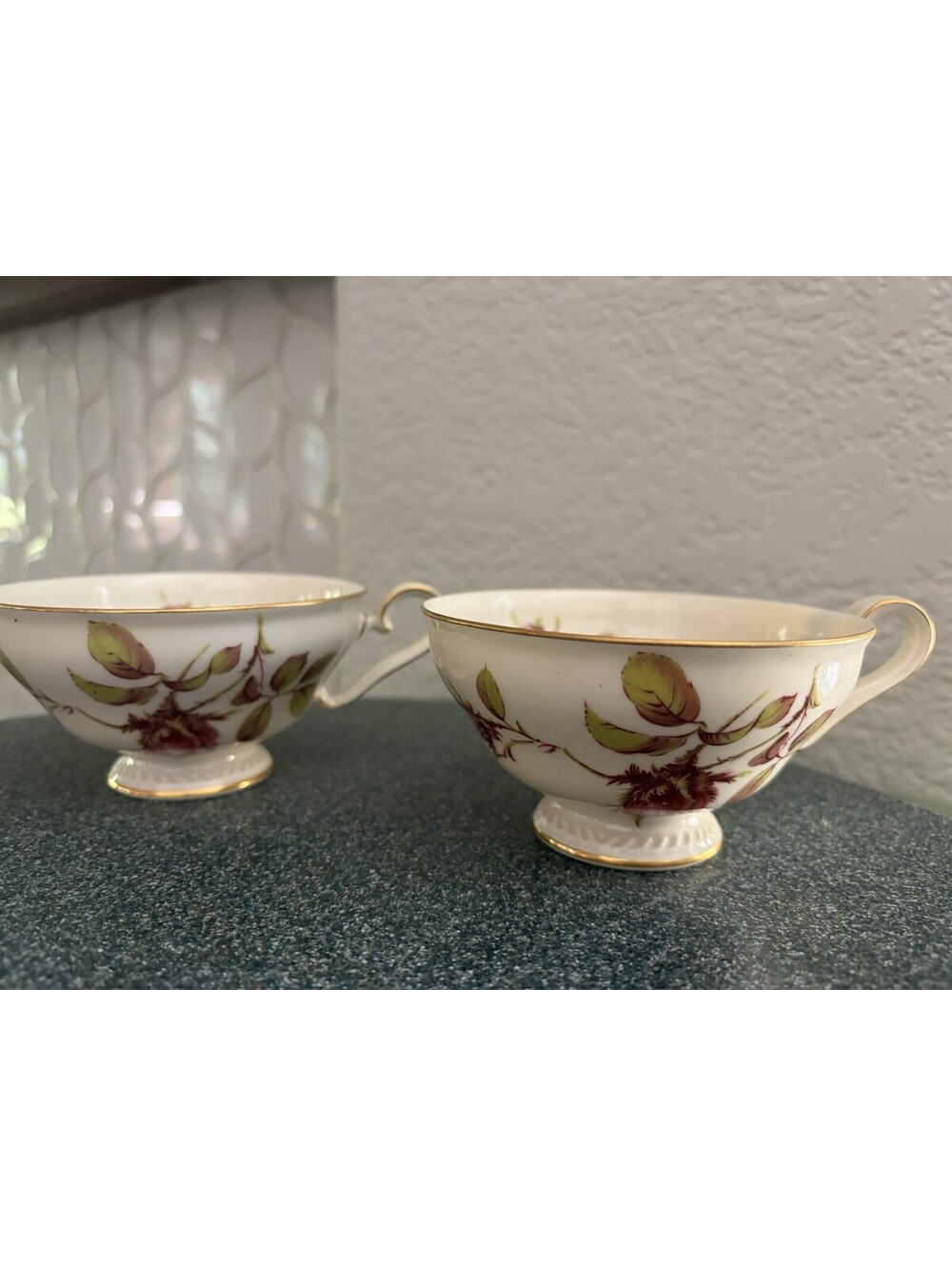 Vintage Royal Tettau Tea Cups US Zone Germany 1945-1949 Set Of 2 EUC